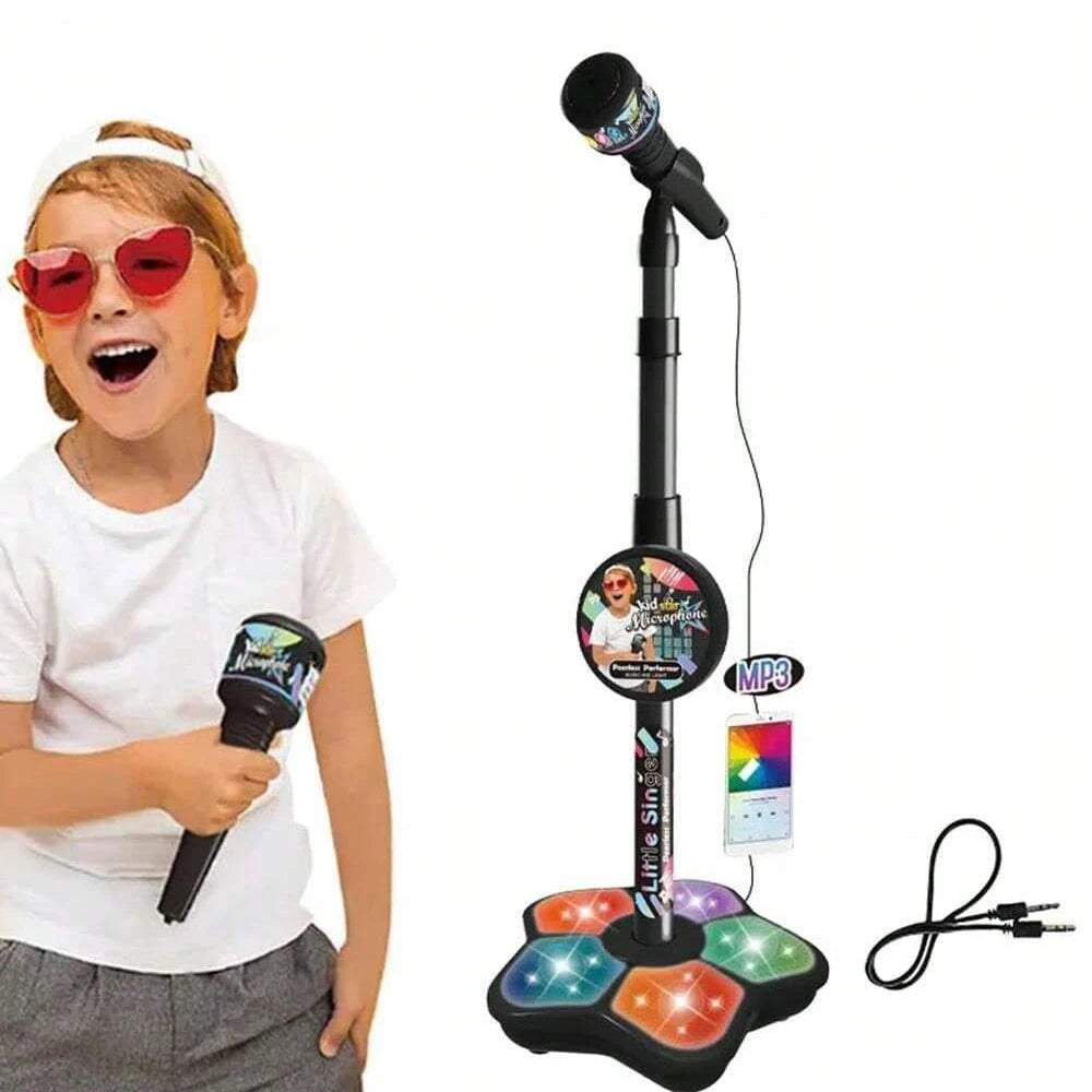 Kids Karaoke Microphone Stand Toy Set