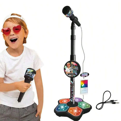 Kids Karaoke Microphone Stand Toy Set
