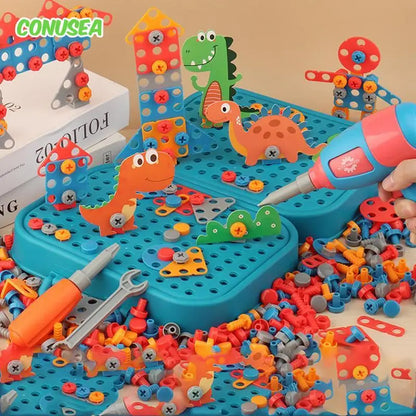 Kids Electric Drill Tool Set & 3D Puzzle