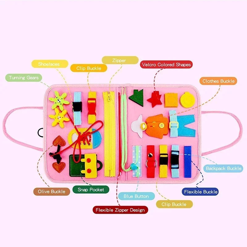 Montessori Felt Quiet Book Busy Board for Kids