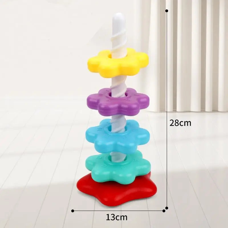 Montessori Rainbow Stacking Tower Puzzle