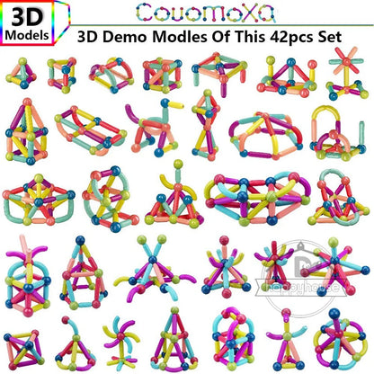 Magnetic Stick & Rod Building Blocks Set