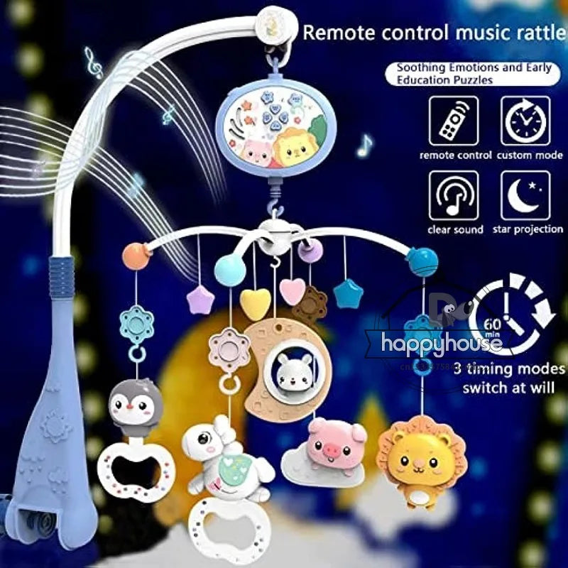 Baby Crib Mobile with Music, Lights & Projection