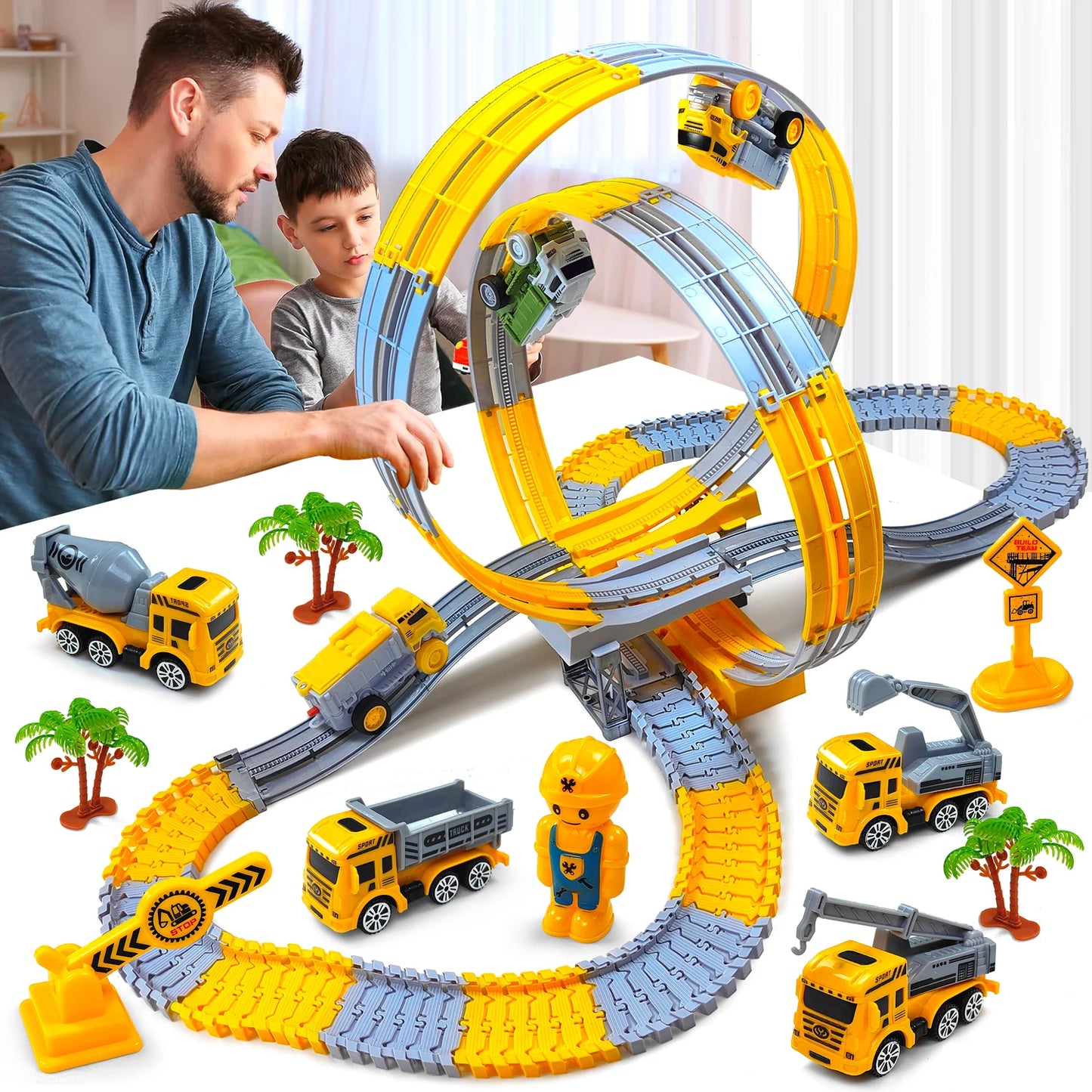 Anti-Gravity Dinosaur Race Track Set