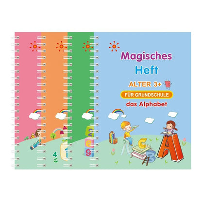 Magic Reusable Handwriting Tracing Workbooks (4 Pcs)