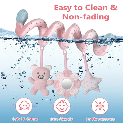Baby Spiral Activity Bar with Mirror & Rattles